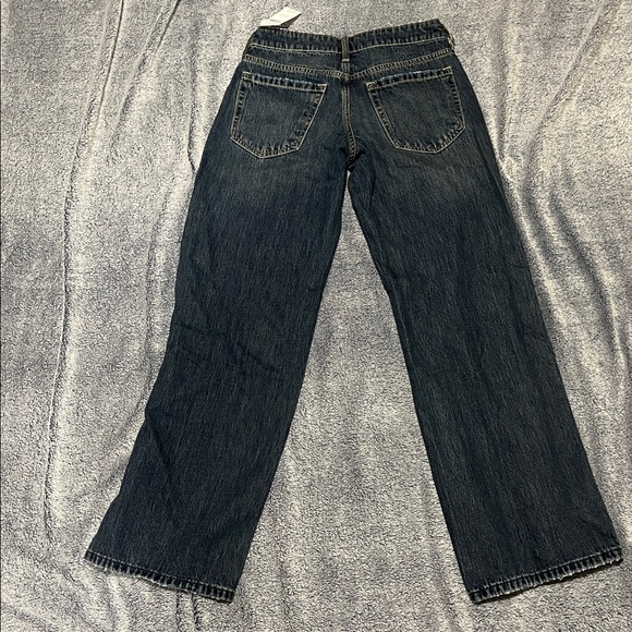 brand new women’s hollister low rise baggy jeans dark blue wash - Picture 4 of 4